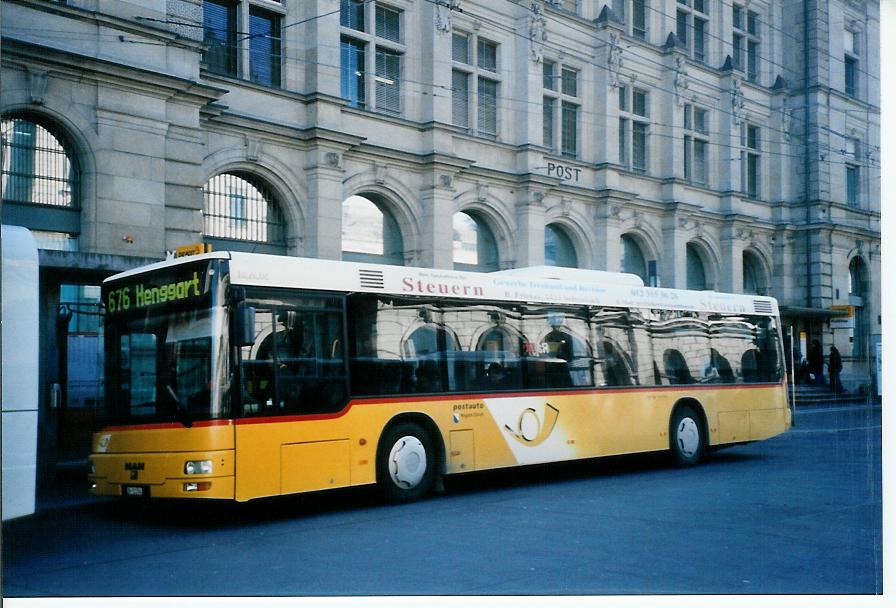 (103'728) - Moser, Flaach - Nr. 2/ZH 51'394 - MAN (ex Nr. 3) am 28. januar 2008 beim Hauptbahnhof Winterthur