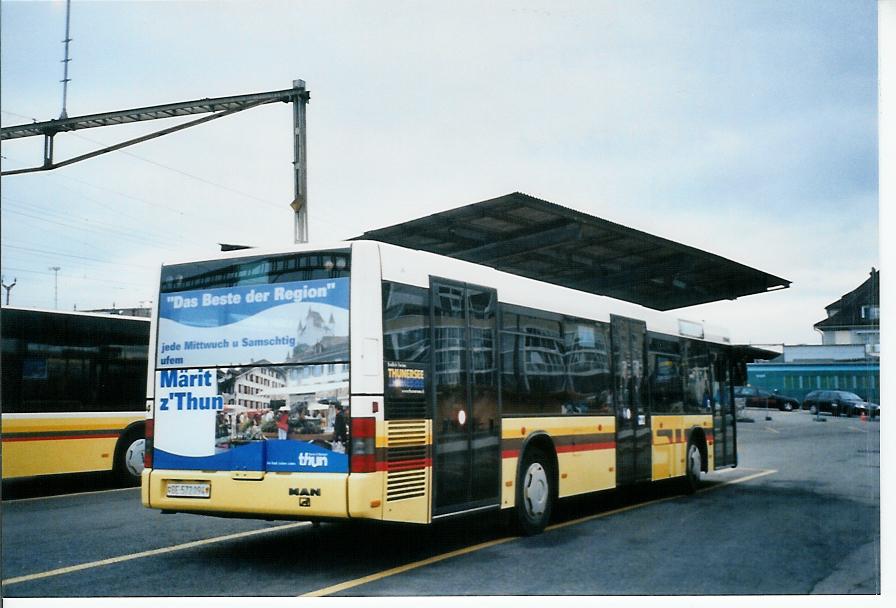 (103'820) - STI Thun - Nr. 94/BE 572'094 - MAN am 1. Februar 2008 beim Bahnhof Thun (prov. Haltestelle)