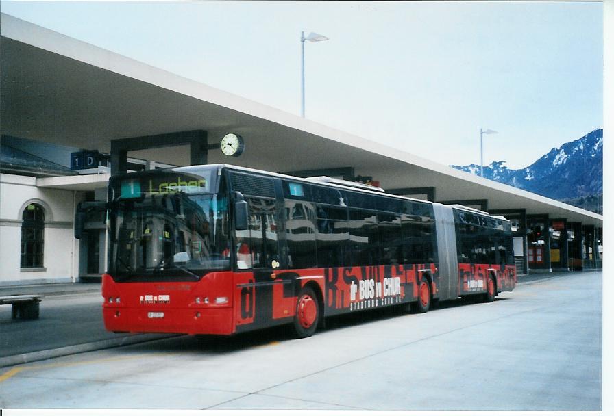 (103'924) - SBC Chur - Nr. 55/GR 155'855 - Neoplan am 4. Februar 2008 beim Bahnhof Chur