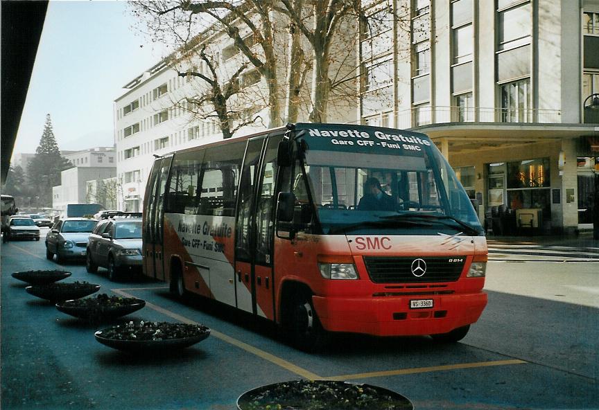 (104'229) - SMC Montana - Nr. 60/VS 3360 - Mercedes/Auwrter am 17. Februar 2008 beim Bahnhof Sierre