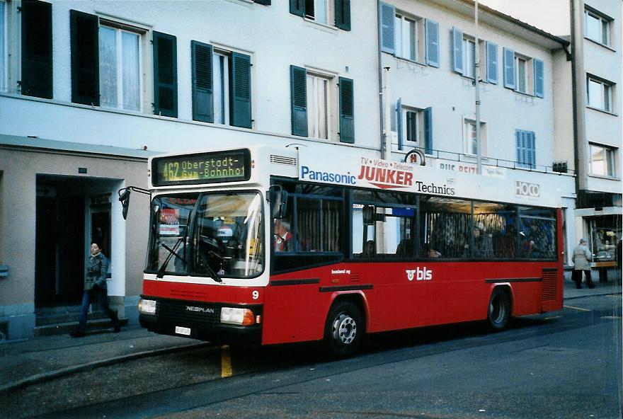 (104'317) - Busland, Burgdorf - Nr. 9/BE 387'470 - Neoplan (ex AOE Langnau Nr. 9) am 18. Februar 2008 beim Bahnhof Burgdorf