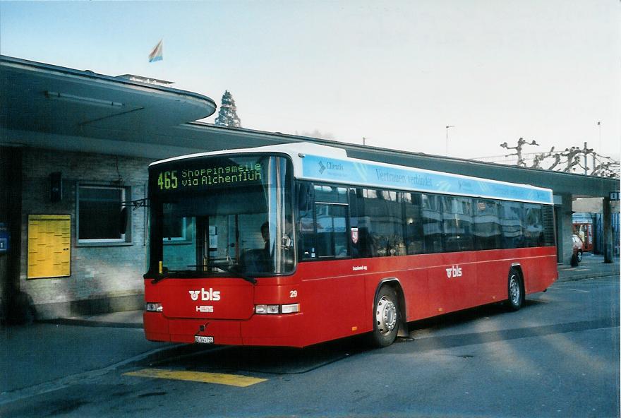 (104'328) - Busland, Burgdorf - Nr. 29/BE 541'755 - Volvo/Hess (ex AAGK Koppigen Nr. 9) am 18. Februar 2008 beim Bahnhof Burgdorf