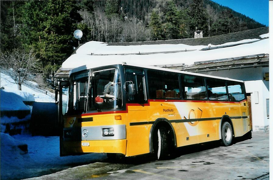(104'420) - Zegg, Samnaun - GR 838 - Mercedes/FHS (ex PostAuto Graubnden; ex P 23'324) am 19. Februar 2008 in Martina, Post