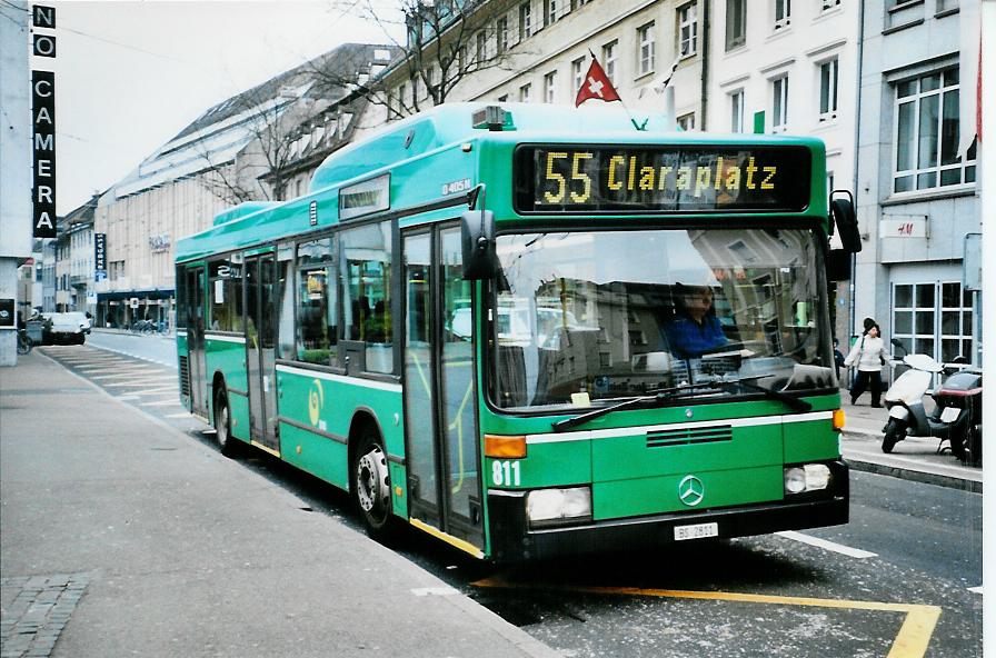 (104'534) - BVB Basel - Nr. 811/BS 2811 - Mercedes am 20. Februar 2008 in Basel, Claraplatz