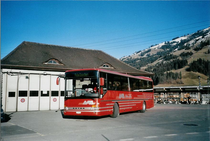 (104'708) - AFA Adelboden - Nr. 22/BE 26'708 - Setra (ex Nr. 8) am 24. Februar 2008 beim Bahnhof Frutigen