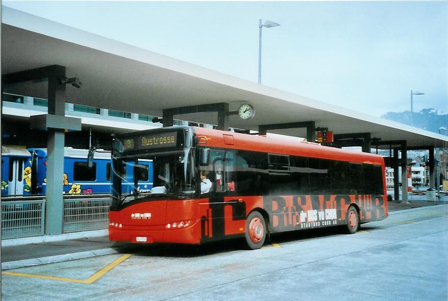 (104'816) - SBC Chur - Nr. 8/GR 97'508 - Solaris am 1. Mrz 2008 beim Bahnhof Chur