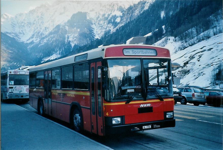 (104'923) - AS Engi - Nr. 4/GL 7704 - NAW/R&J am 9. Mrz 2008 in Elm, Sportbahnen 