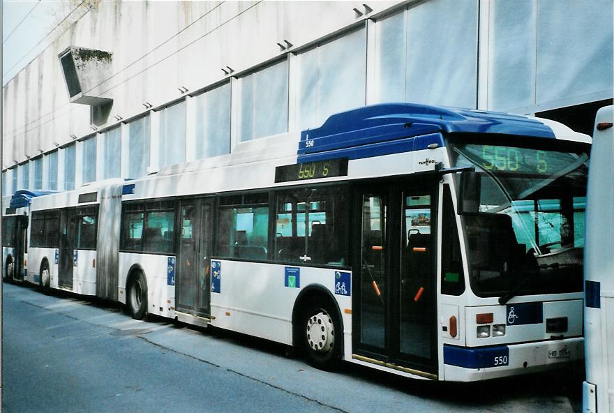 (105'303) - TL Lausanne - Nr. 550/VD 1524 - Van Hool am 15. Mrz 2008 in Lausanne, Dpt Borde