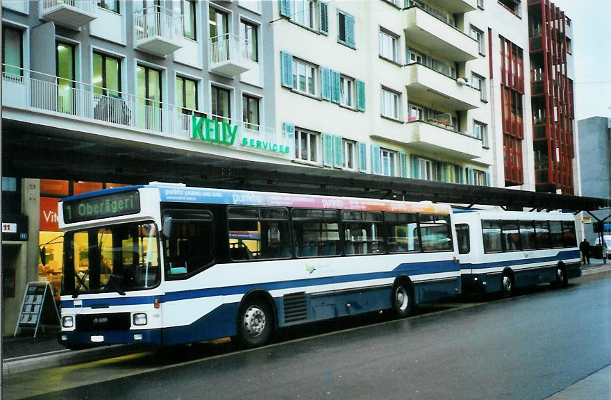 (105'317) - ZVB Zug - Nr. 106/ZG 54'616 - NAW/Hess (ex Nr. 96) am 17. Mrz 2008 beim Bahnhof Zug