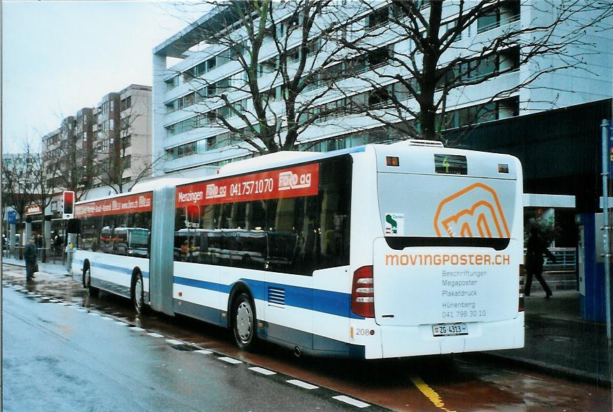 (105'409) - Villiger, Cham - Nr. 208/ZG 4313 - Mercedes am 17. Mrz 2008 in Zug, Metalli