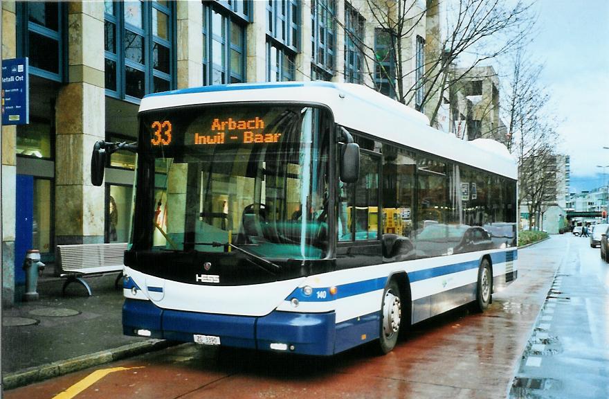 (105'415) - ZVB Zug - Nr. 140/ZG 3390 - Scania/Hess am 17. Mrz 2008 in Zug, Metalli