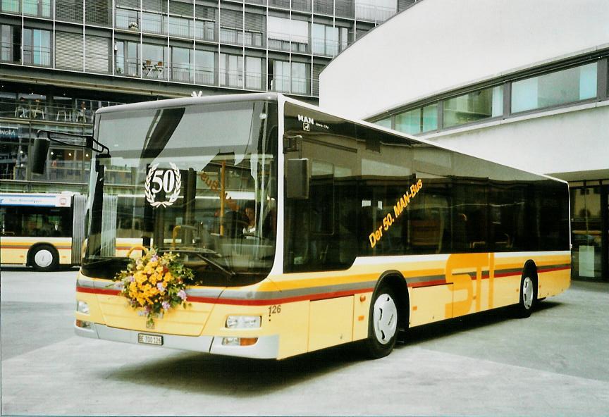 (107'105) - STI Thun - Nr. 126/BE 700'126 - MAN am 15. Mai 2008 in Thun, Aarefeldplatz