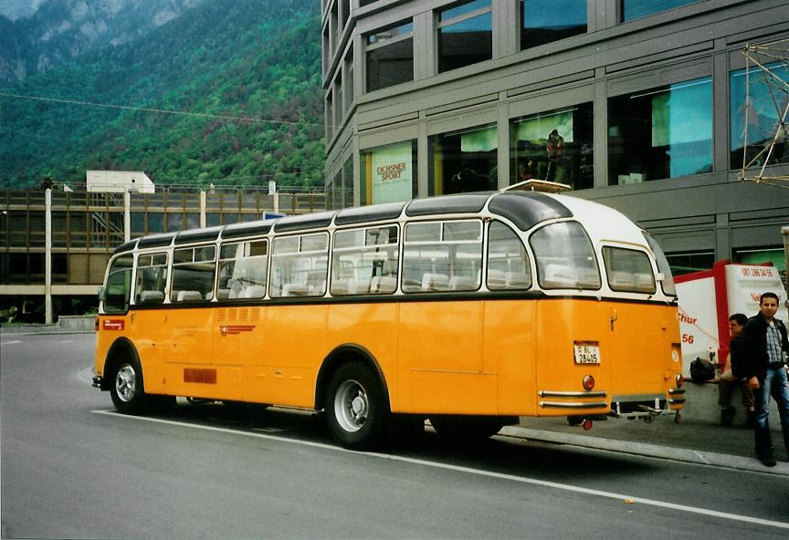 (107'413) - Lambach, Rieden - BL 28'405 - FBW/FHS (ex Hotz, Rickenbach bei Wil/TG; ex P 24'079; ex P 21'579) am 24. Mai 2008 beim Bahnhof Chur