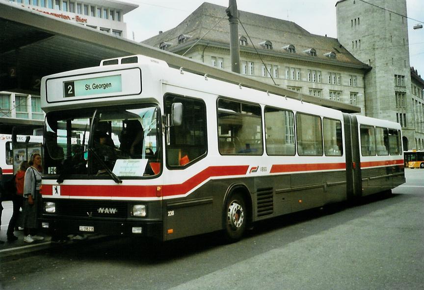 (107'526) - VBSG St. Gallen - Nr. 238/SG 198'238 - NAW/Hess am 24. Mai 2008 beim Bahnhof St. Gallen