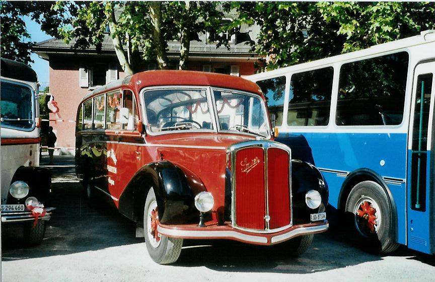 (108'014) - Eberhard, Messen - SO 87'336 - Saurer/R&J (ex Blaser, Hasle-Regsau; ex TSG Blumenstein Nr. 6) am 21. Juni 2008 in Aigle, Saurertreffen