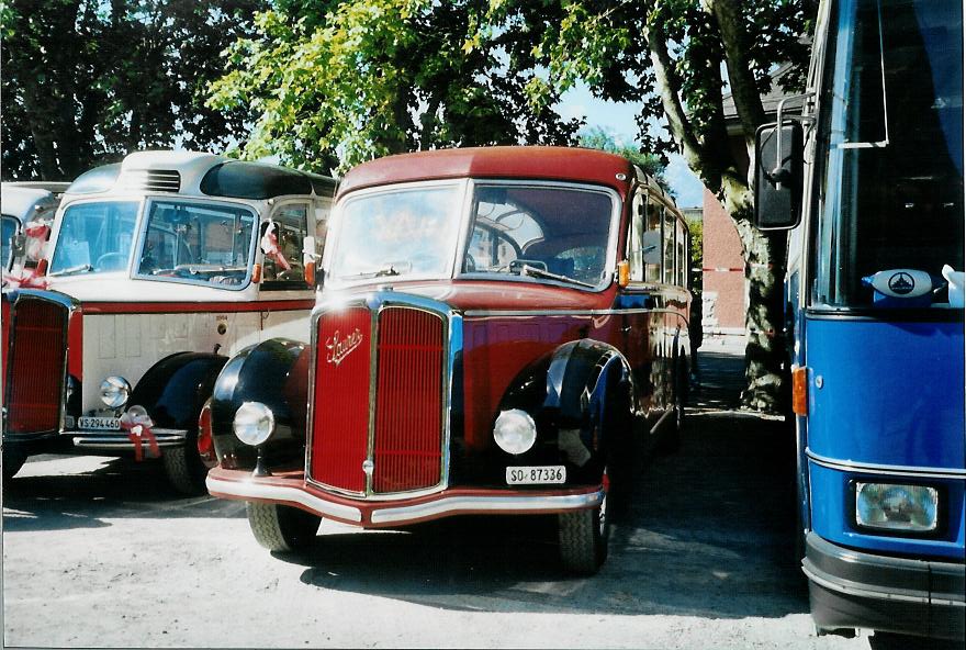 (108'032) - Eberhard, Messen - SO 87'336 - Saurer/R&J (ex Blaser, Hasle-Regsau; ex TSG Blumenstein Nr. 6) am 21. Juni 2008 in Aigle, Saurertreffen