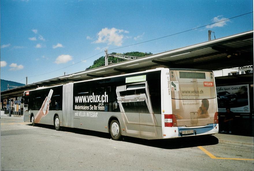 (108'216) - BOGG Wangen b.O. - Nr. 48/SO 83'511 - MAN am 21. Juni 2008 beim Bahnhof Olten