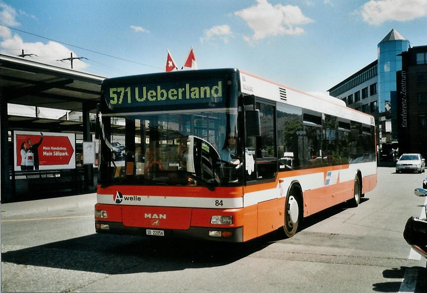 (108'218) - BOGG Wangen b.O. - Nr. 84/SO 22'056 - MAN am 21. Juni 2008 beim Bahnhof Olten