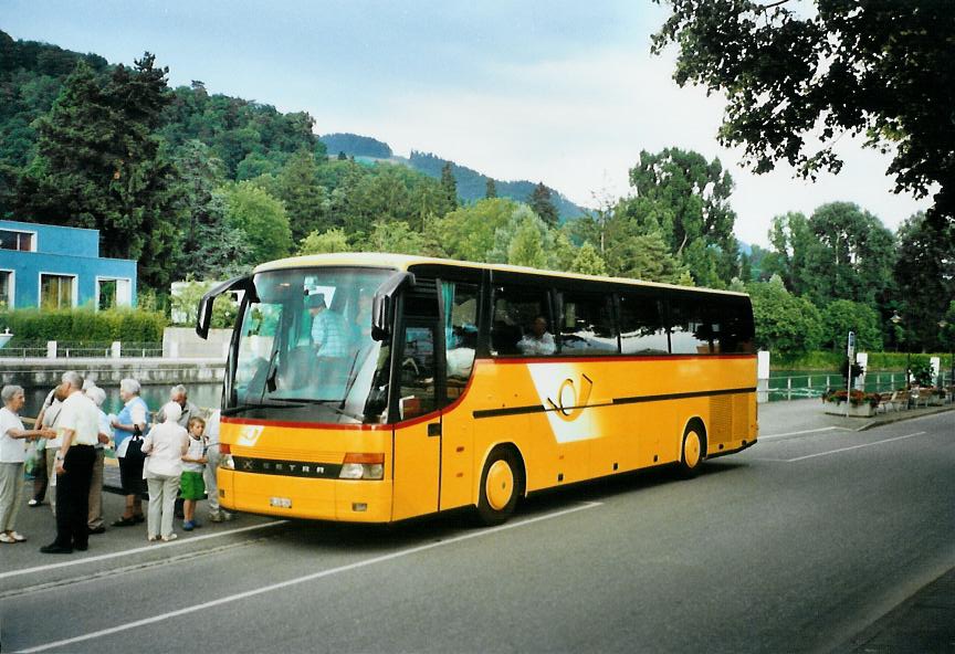 (108'417) - Moser, Teuffenthal - BE 336'192 - Setra (ex AutoPostale Ticino-Moesano; ex P 26'001; ex Barenco, Faido) am 25. Juni 2008 bei der Schifflndte Thun