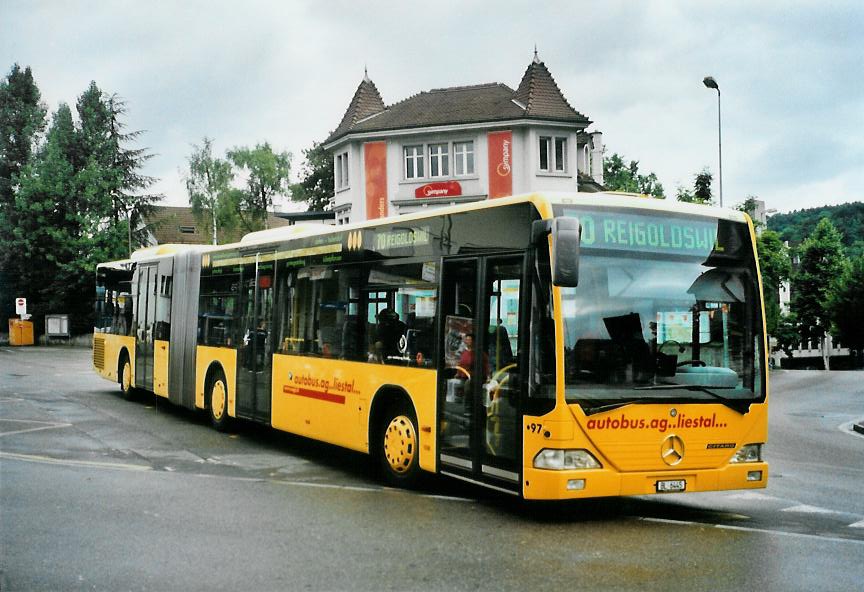 (108'816) - AAGL Liestal - Nr. 97/BL 6445 - Mercedes am 7. Juli 2008 beim Bahnhof Liestal