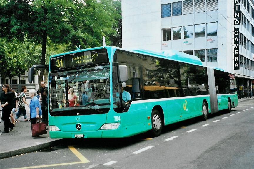 (108'912) - BVB Basel - Nr. 704/BS 6663 - Mercedes am 7. Juli 2008 in Basel, Claraplatz