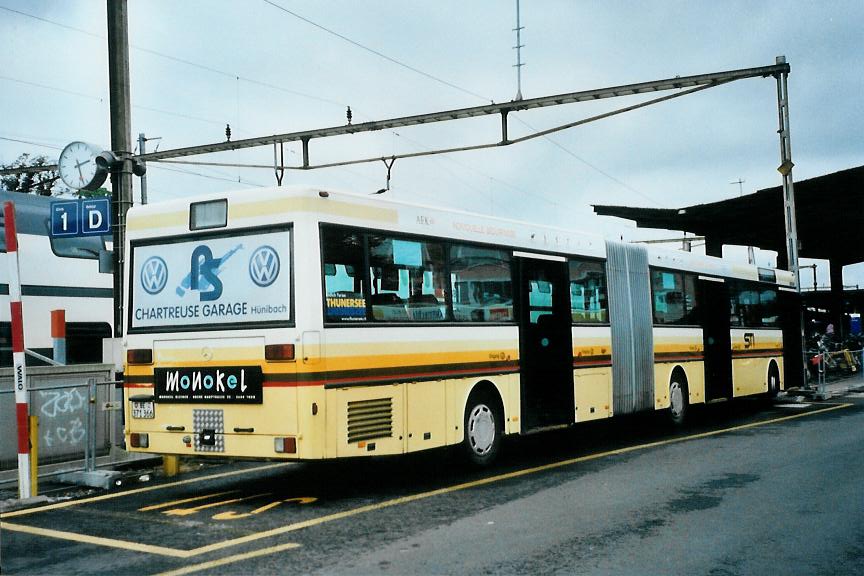 (109'125) - STI Thun - Nr. 66/BE 371'366 - Mercedes am 12. Juli 2008 beim Bahnhof Thun (prov. Haltestelle)