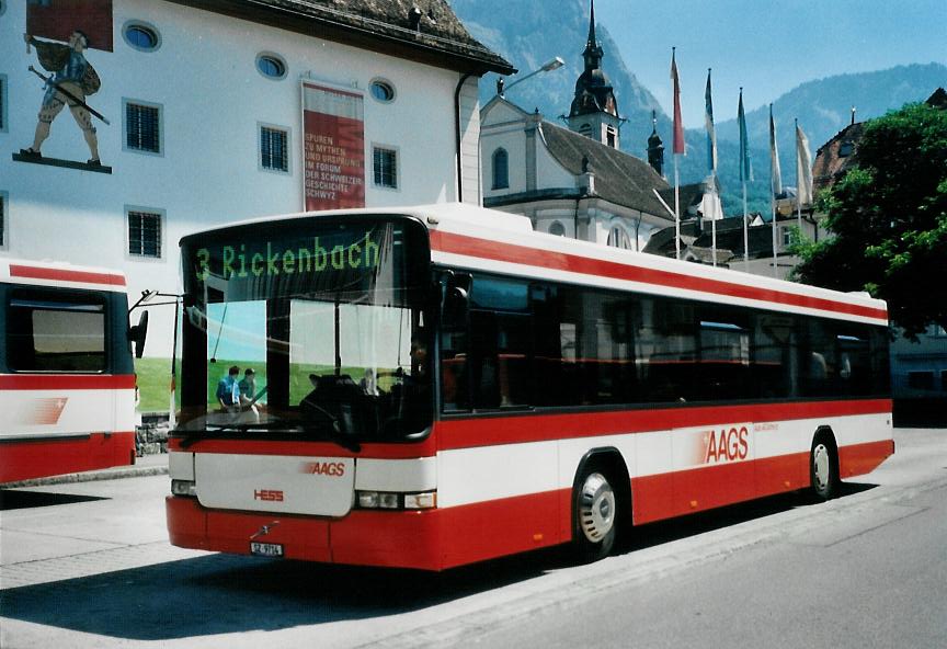 (109'325) - AAGS Schwyz - Nr. 14/SZ 9714 - Volvo/Hess am 16. Juli 2008 in Schwyz, Postplatz