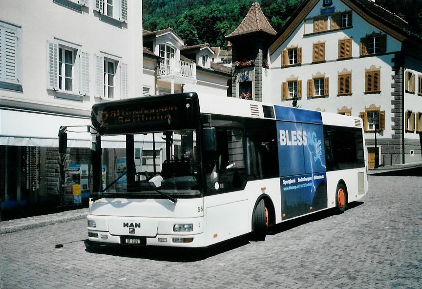 (109'329) - AAGU Altdorf - Nr. 55/UR 9329 - MAN/Gppel (ex Schultz, D-Herxheim) am 16. Juli 2008 in Altdorf, Telldenkmal