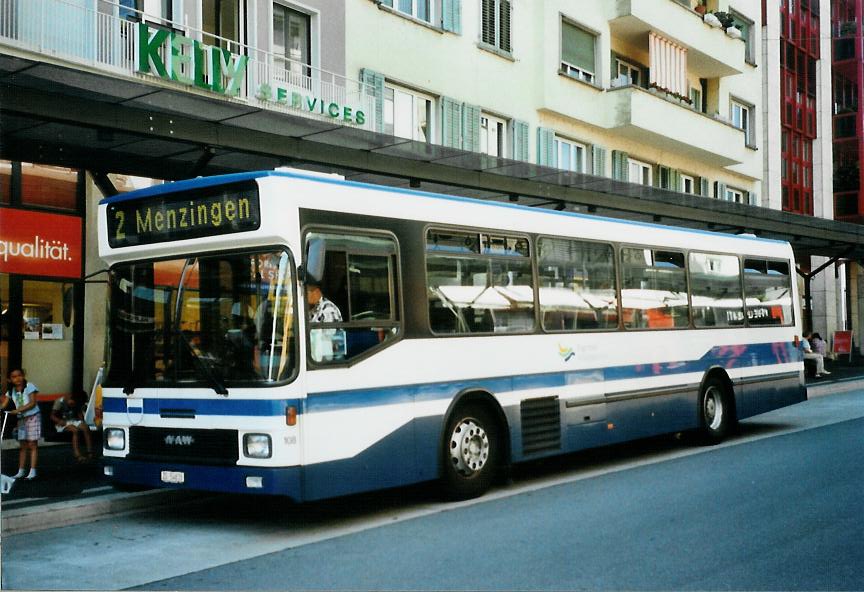 (109'409) - ZVB Zug - Nr. 108/ZG 54'618 - NAW/Hess (ex Nr. 98) am 16. Juli 2008 beim Bahnhof Zug