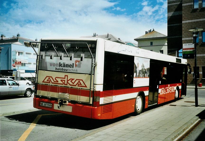 (109'503) - ASKA Aeschi - Nr. 8/BE 387'558 - MAN am 19. Juli 2008 beim Bahnhof Spiez