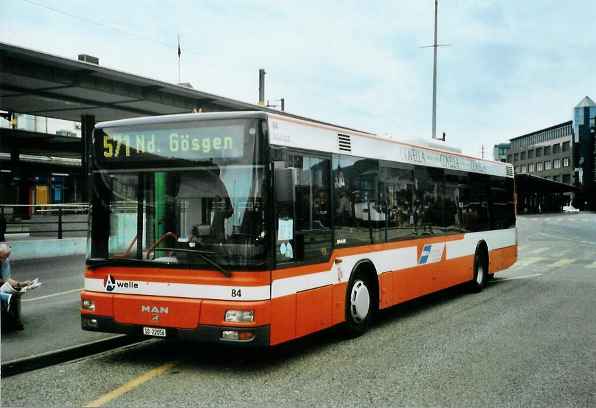 (109'516) - BOGG Wangen b.O. - Nr. 84/SO 22'056 - MAN am 20. Juli 2008 beim Bahnhof Olten