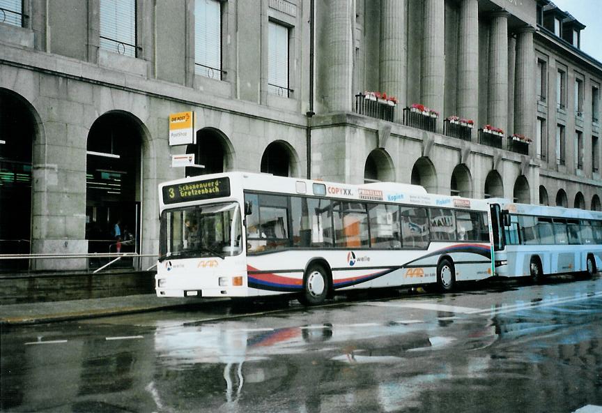 (109'612) - AAR bus+bahn, Aarau - Nr. 155/AG 17'355 - MAN am 20. Juli 2008 beim Bahnhof Aarau