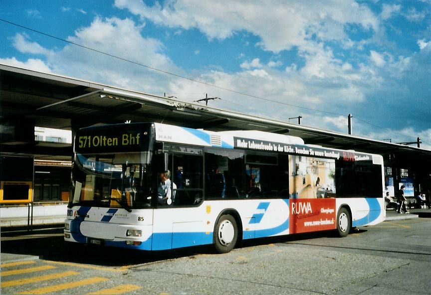 (109'619) - BOGG Wangen b.O. - Nr. 85/SO 21'948 - MAN am 20. Juli 2008 beim Bahnhof Olten