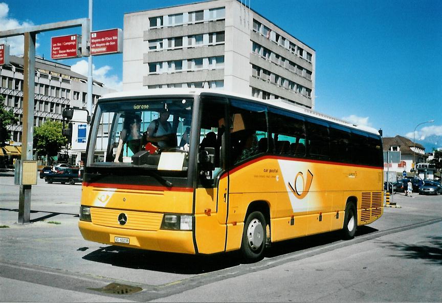 (110'014) - Theytaz, Sion - VS 60'238 - Mercedes (ex Rielle, Sion) am 3. August 2008 beim Bahnhof Sion