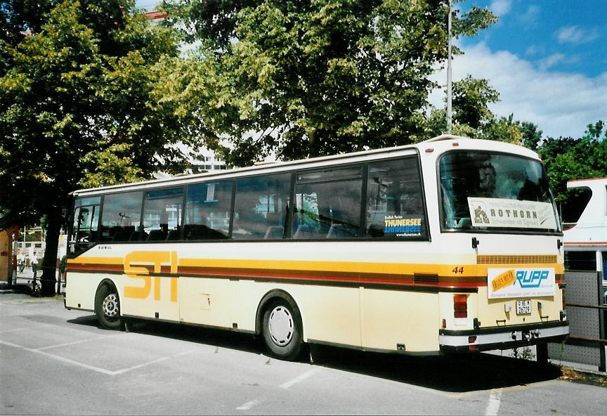 (110'114) - STI Thun - Nr. 44/BE 26'729 - Setra (ex AGS Sigriswil) am 8. August 2008 beim Bahnhof Thun (prov. Haltestelle)