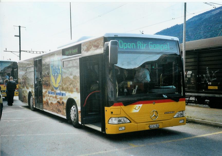 (110'417) - PostAuto Wallis - VS 241'963 - Mercedes am 16. August 2008 beim Bahnhof Gampel-Steg