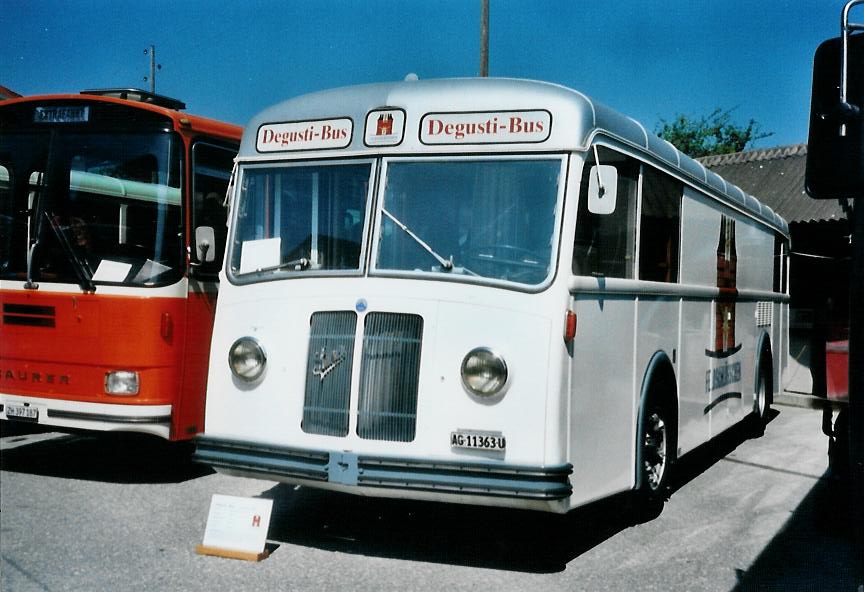 (110'625) - Feldschlsschen, Rheinfelden - AG 11'363 U - Saurer/Saurer (ex VBZ Zrich Nr. 284) am 30. August 2008 in Niederbipp, Saurertreffen