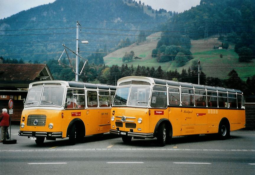 (111'027) - Stebler, Basel - BS 1815 - Saurer/FHS (ex Reber, Basel; ex Eggenberger, Mriken; ex Ott, Wetzikon; ex OPC Ennetbrgen Nr. 3; ex AVG Grindelwald; ex P 24'143) am 27. September 2008 beim Bahnhof Reichenbach