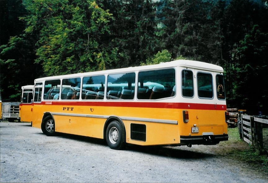 (111'106) - Zimmermann, Niederwangen - BE 985 U - Saurer/Tscher (ex P 24'289) am 27. September 2008 in Kiental, Loosplattenalp