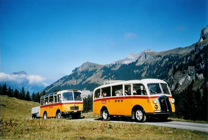 (111'121) - Schmid, Thrishaus - Nr. 3/BE 26'760 - Saurer/Gangloff (ex Geiger, Adelboden Nr. 3) am 27. September 2008 in Kiental, Bundalp