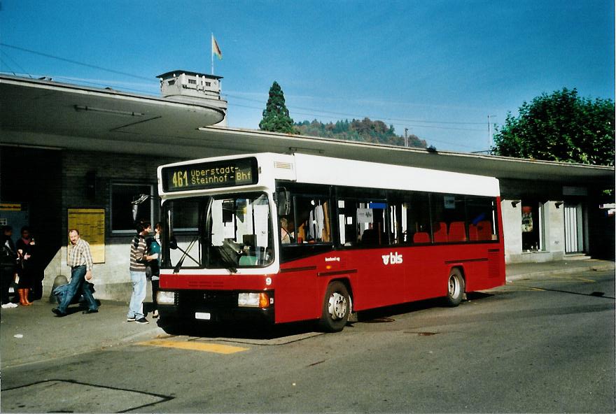 (111'419) - Busland, Burgdorf - Nr. 9/BE 387'470 - Neoplan (ex AOE Langnau Nr. 9) am 11. Oktober 2008 beim Bahnhof Burgdorf