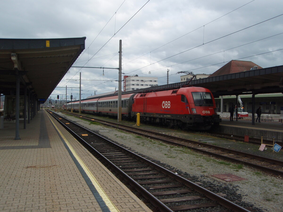 1116 187 als IC nach Wien Hbf in Villach Hbf. 02.05.2024