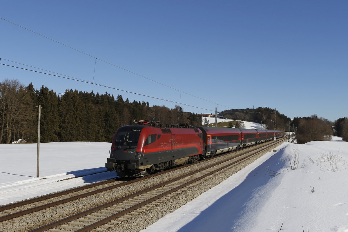 1116 210 aus Salzburg kommend am 17. Februar 2019 bei Htt.