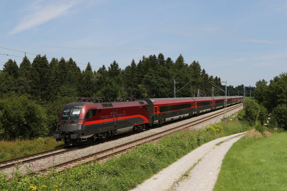 1116 215 am 11. August 2021 bei Grabensttt im Chiemgau.