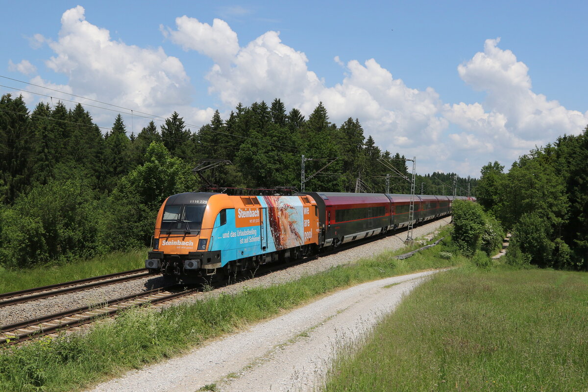 1116 229  Steinbach  unterwegs nach Salzburg am 11. Juni 2021 bei Grabensttt im Chiemgau.