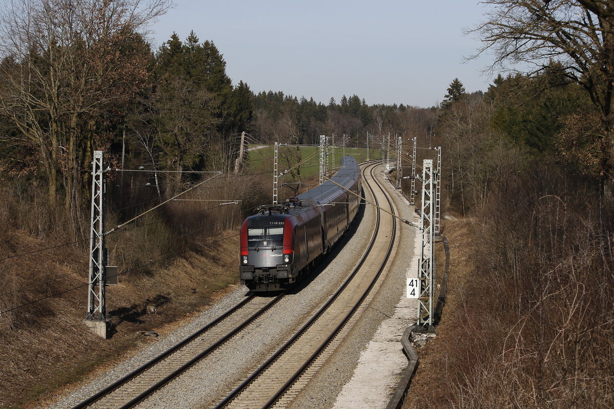 1116 237 aus Salzburg kommend am 21. Mrz 2019 bei Grabensttt.