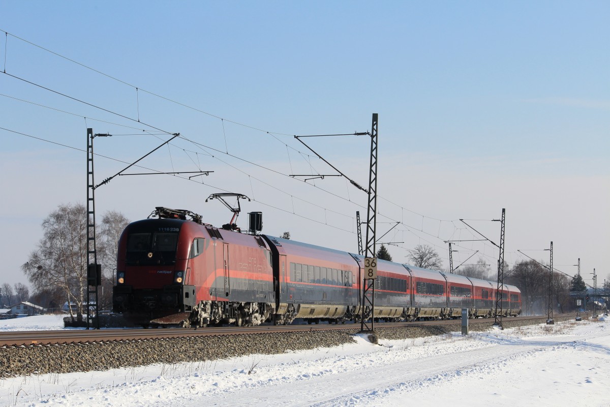 1116 238-7 aus Salzburg kommend am 10. Februar 2013 bei bersee.
