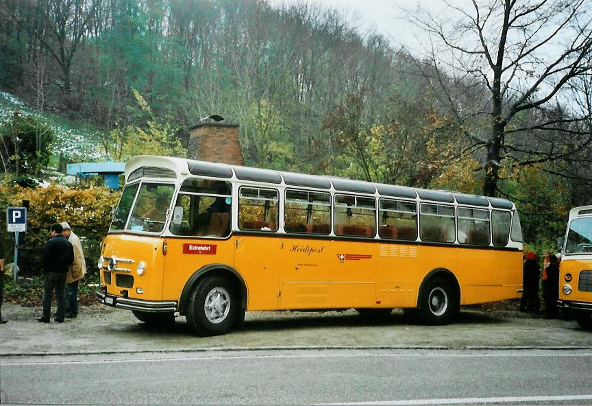 (111'816) - Stebler, Basel - BS 1815 - Saurer/FHS (ex Reber, Basel; ex Eggenberger, Mriken; ex Ott, Wetzikon; ex OPC Ennetbrgen Nr. 3; ex AVG Grindelwald; ex P 24'143) am 2. November 2008 in Staffelegg, Passhhe