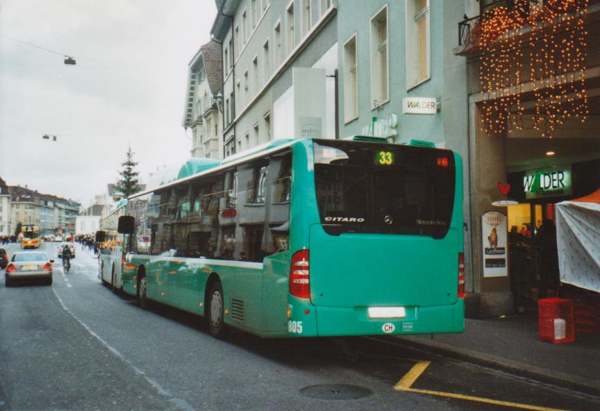 (112'316) - BVB Basel - Nr. 805/BS 2805 - Mercedes am 6. Dezember 2008 in Basel, Schifflnde