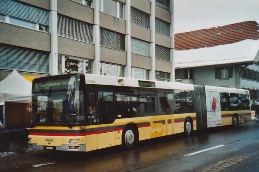 (112'813) - STI Thun - Nr. 102/BE 577'102 - MAN am 12. Dezember 2008 in Steffisburg, Platz